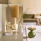 Urban Nature Culture Table lamp Escape XL Starfish Natural / Ceramic foot / cotton shade