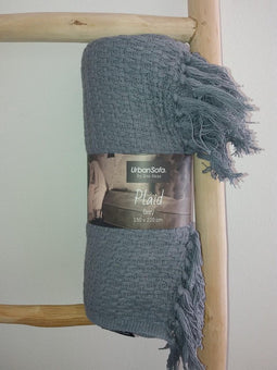 UrbanSofa Plaid 150X220 cm Grey