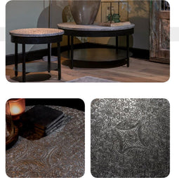 UrbanSofa Salontafel Andalusie Silver rond 50 cm
