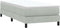 vidaXL - Boxspring - zonder - matras - fluweel - lichtgrijs - 80x220 - cm