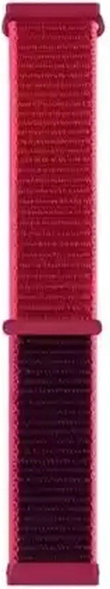 Nylon Bandje Geschikt Voor Fitbit Versa 3, Sense - Donkerrood