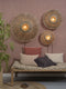 GOOD&MOJO Wandlamp Bali - Bamboe/Zwart - Ø44cm - Binnen Scandinavisch,Bohemian