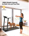 UREVO URTM006 Opvouwbare Mini Loopband, Max Snelheid 1-10km/h, Loopoppervlak 105*40cm, Max Belasting 100kg, 12 Ingebouwde HIIT Programma's