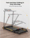 UREVO URTM006 Opvouwbare Mini Loopband, Max Snelheid 1-10km/h, Loopoppervlak 105*40cm, Max Belasting 100kg, 12 Ingebouwde HIIT Programma's