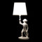 Bureaulamp DKD Home Decor Wit Zwart Polyester Metaal Hars 25W 220 V Aap (2 pcs) (20 x 20 x 45 cm)