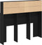 vidaXL - Hoofdbord - Kast - Zwart - Eiken - 120x19x103,5 - cm - Bewerkt - Hout