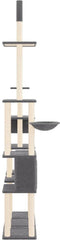 vidaXL - Kattenmeubel - met - sisal - krabpalen - 279 - cm - donkergrijs