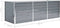 vidaXL - Plantenbak - verhoogd - 240x80x77 cm - gegalvaniseerd staal - grijs
