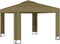 vidaXL - Prieel - met - dubbel - dak - 3x6 - m - wit