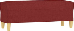 vidaXL - Bankje - 100x35x41 - cm - stof - wijnrood