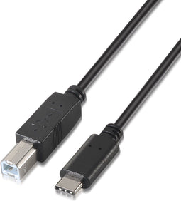 AISENS A107-0053 USB-kabel USB 2.0 1 m USB C USB B Zwart