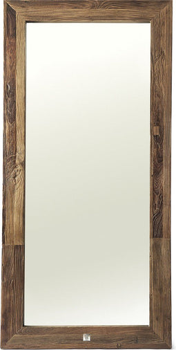 Riviera Maison Spiegel Staand - Beach House Mirror - 90x180 cm - Bruin