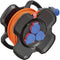 Brennenstuhl CEE Kabelhaspel X-Gum / Camping Kabelhaspel met 10m kabel in oranje (kabelhaspel met 2 CEE Stopcontacten + 3 Contactdozen, voor permanent gebruik buitenshuis, Made in Germany)
