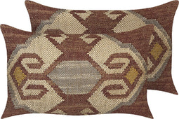 URPAD - Sierkussen set van 2 - Multicolor - 30 x 50 cm - Jute