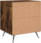 vidaXL - Nachtkastje - 40x35x47,5 - cm - bewerkt - hout - gerookt - eikenkleurig