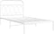 vidaXL - Bedframe - met - hoofdbord - metaal - wit - 107x203 - cm