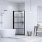 vidaXL - Douchedeur - halfmat - 100x178 - cm - gehard - glas - zwart