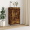 vidaXL - Hoge - kast - 69,5x31x115 - cm - bewerkt - hout - gerookt - eikenkleurig