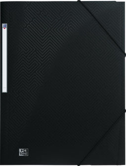 Elastomap Elba Urban A4 3 kleppen PP zwart