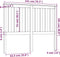 vidaXL - Hoofdbord - 141x6x101 - cm - massief - grenenhout - wit