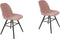 Zuiver Albert Kuip Soft Eetkamerstoelen Roze - Set van 2