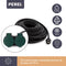 Perel Verlengkabel - verlengsnoer met 2 stopcontacten - IP44 geaard H07RN 3G2.5 10 m zwart