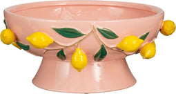 Mica Decorations Melika Decoratie Schaal - H16 x Ø39 cm - Keramiek - Lichtroze