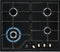 Electrolux EGS6436RK plaque Noir Intégré (placement) Gaz 4 zone(s)
