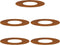 vidaXL - Plat - Boomring - 5 - stuks - Ø30/60 - cm - Weervast - Staal