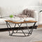 vidaXL - Koffietafel - Oude - Hout - 80x80x45 - cm - Gelaagd - Hout