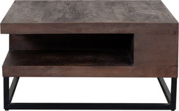 LABEL51 Cube Salontafel - Bruin - Hout - 80 cm