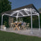 vidaXL - Prieel - met - LED-lichtslinger - 400x300 - cm - aluminium - antracietkleur
