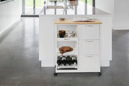 Lifa Living Keukentrolley Sophie - Serveerwagen - Wieltjes - Wit - 67x37x84(LxBxH)