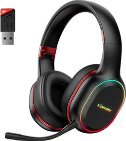 Kofire UG-05 2.4GHz Draadloze Gaming Headset - Bluetooth koptelefoon - Afneembare microfoon - Geschikt voor PS4/PS5, Nintendo Switch - Zwart - Rood