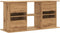 vidaXL - Aquariumstandaard - 121x41x58 - cm - bewerkt - hout - artisanaal - eiken