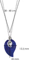 TI SENTO Ketting 3918BL - Zilveren dames ketting - Lapis stijl steen - Donkerblauw - 45 cm