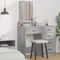 vidaXL - Kaptafel - met - lades, - Beton - Grijs, - 50x41x140 - cm