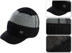 Milanoro - Warme mutspet - Zachte binnenvoering en zonneklep - Zwart