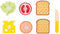 Small Foot - Houten Speeleten Sandwich met Bestek, 7dlg.