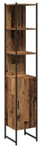 vidaXL - Badkamerkast - Oude - Hout - 33x33x185,5 - cm - Ingenieuw - Hout