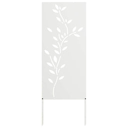 Tuin decoratief paneel Wit 50 x 140 cm Koudgewalst staal