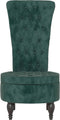 vidaXL - Stoel - hoge - rugleuning - met - knopen - fluweel - donkergroen