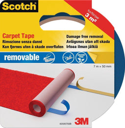 Scotch® tapijttape verwijderbaar, 42030750, Blauw, 50 mm x 7 m, 1 rol