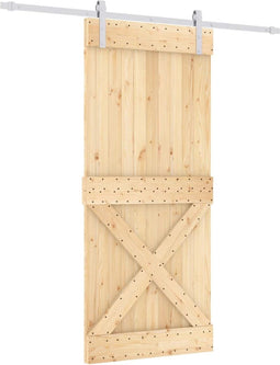 vidaXL - Schuifdeur - met - beslag - 90x210 - cm - massief - grenenhout