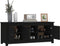 vidaXL - Schoenenkast - 110x38x45,5 - cm - massief - grenenhout - zwart