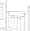 vidaXL - Ligbedframe - Wit - 75x190 - cm - Staal