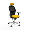 Piqueras y Crespo 3D086G2 - Bureaustoel - Verstelbare hoofdsteun en hoogte - Geel