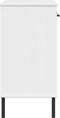 vidaXL - Wandkast - met - metalen - poten - OSLO - massief - grenenhout - wit