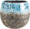Lindy Sky Blue blauwe pot 30 cm ronde bloempot voor binnen