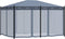 vidaXL - Prieel - met - horren - 3x4 - m - staal - antraciet